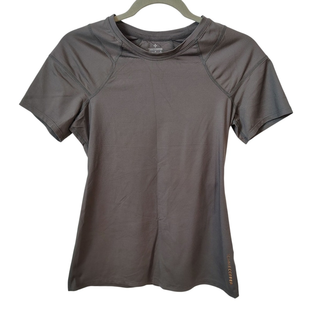 Tommie Copper Performance Tee Womens Large Gray Short Sleeve Copper Infused